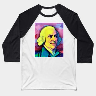 Adam Smith Colourful Portrait | Adam Smith Artwork 7 Baseball T-Shirt